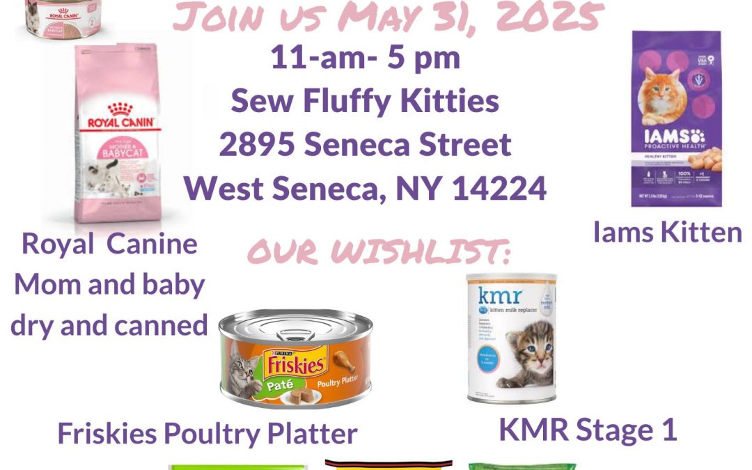 *CANCELED* – Kitten Shower – By Heart and Sew Fluffy Kitties